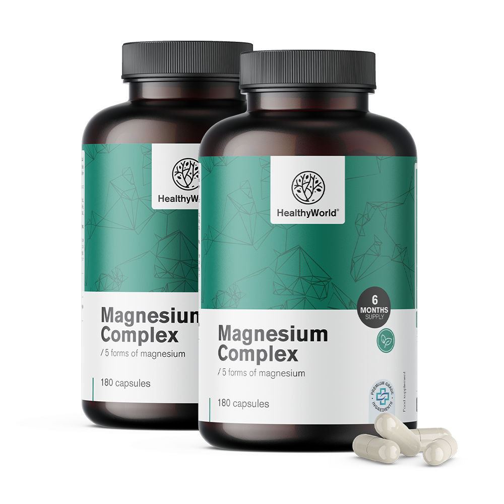 Magnezium-komplex 5 különböző magnéziumformával.