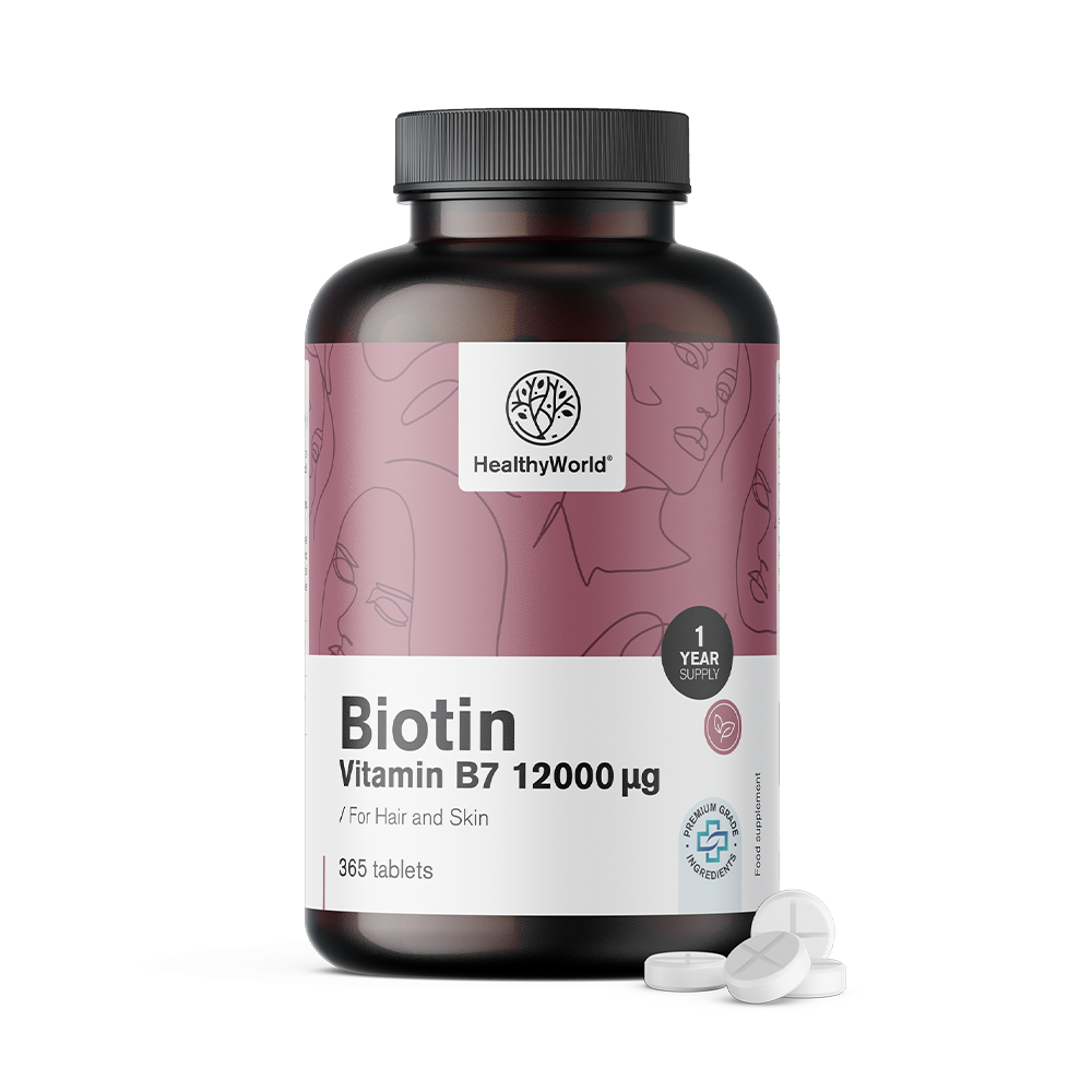 Biotin 12000 µg a tablettákban