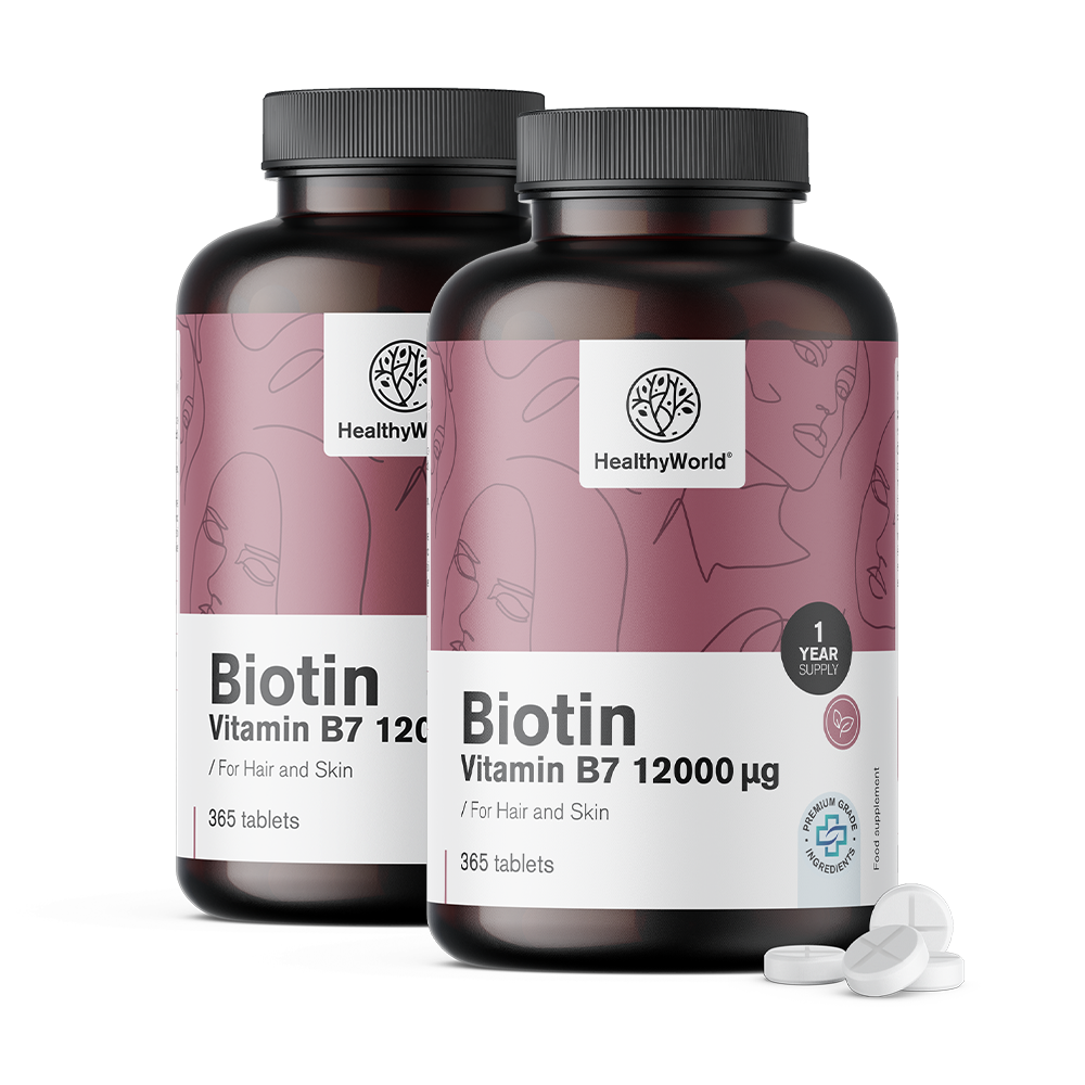 Biotin 12000 µg a tablettákban