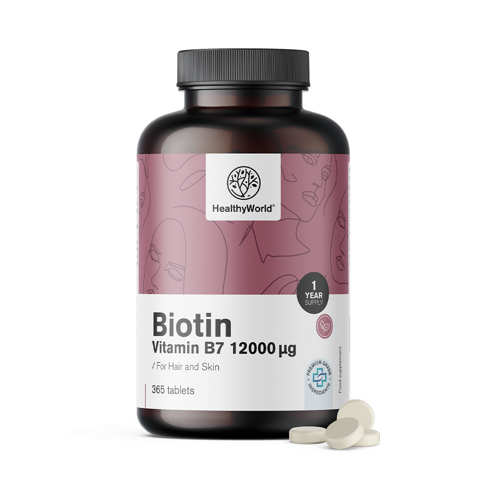 Biotin 12000 µg a tablettákban