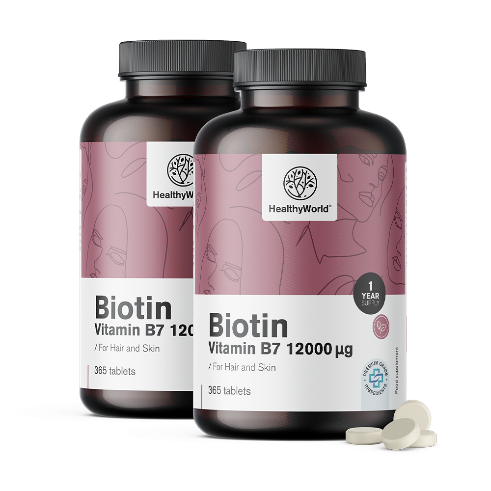 Biotin 12000 µg a tablettákban