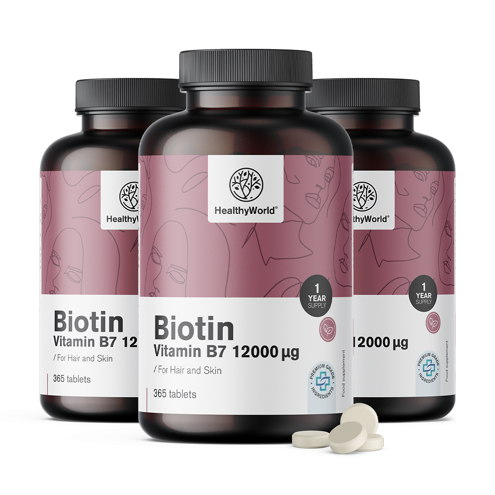 Biotin 12000 µg a tablettákban