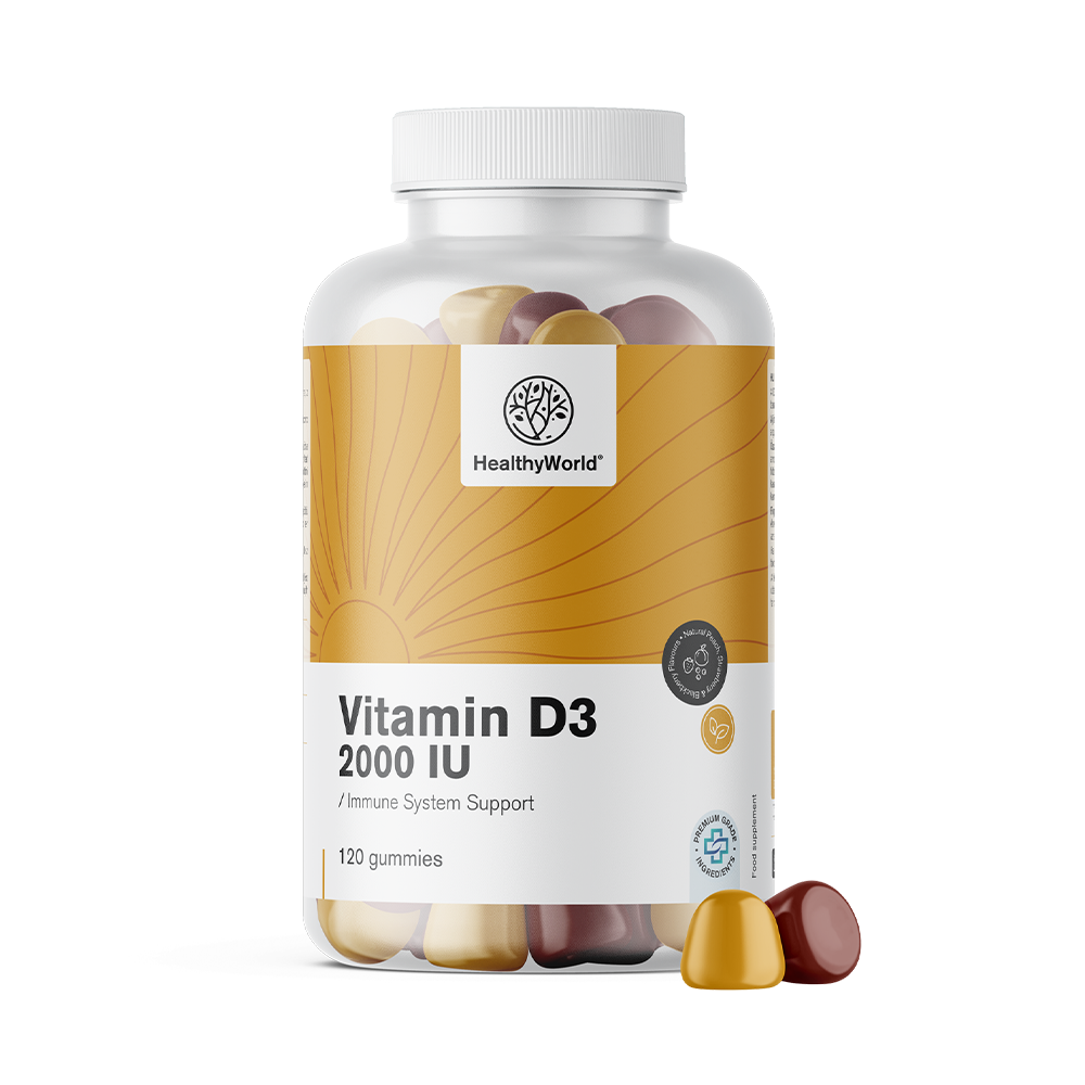 Vitamin D3 2000 egyéb formában, például gumiként.