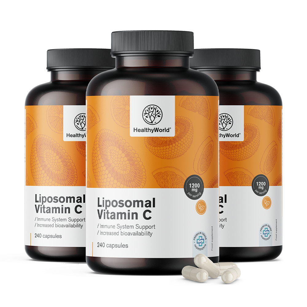 Liposzómás C-vitamin 1200 mg csipkebogyó kivonattal.