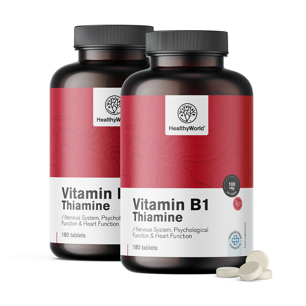 Vitamin B1 - tiamin 100 mg tabletákban.