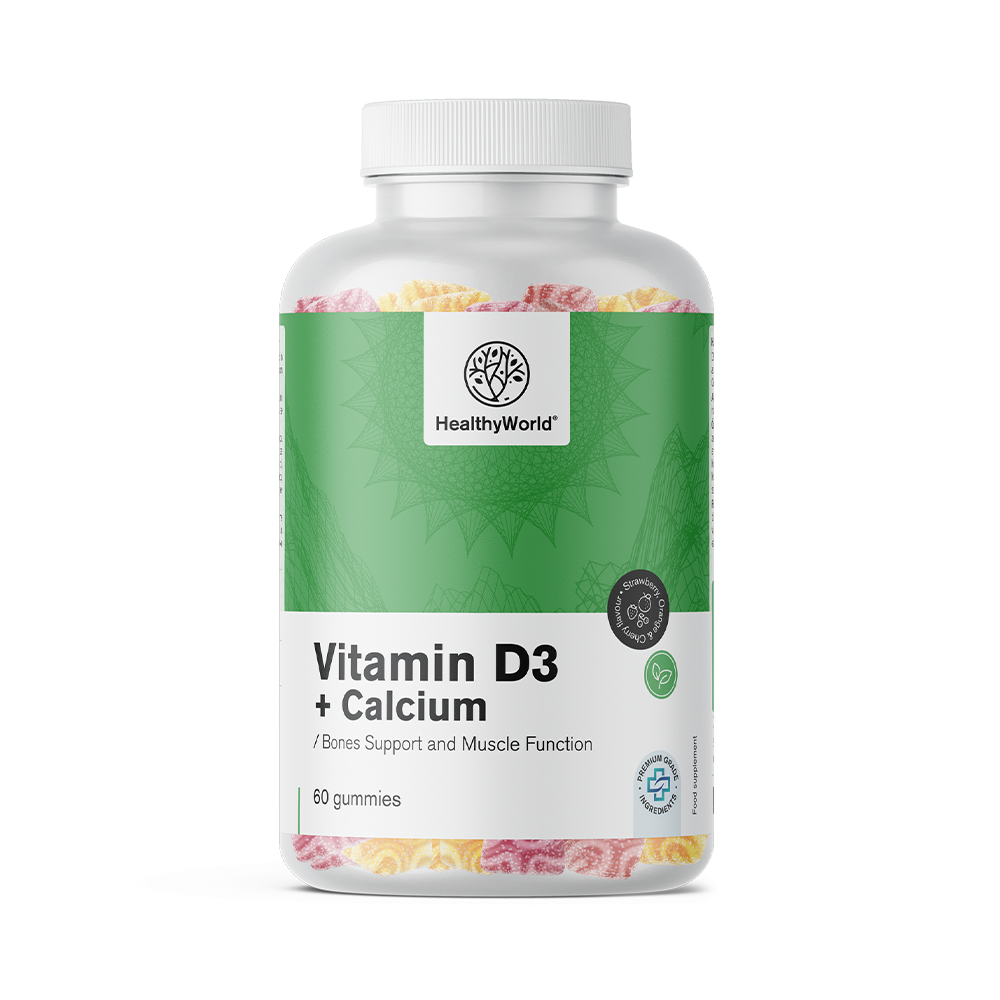 D3-vitamin + kalcium gumicukrokban