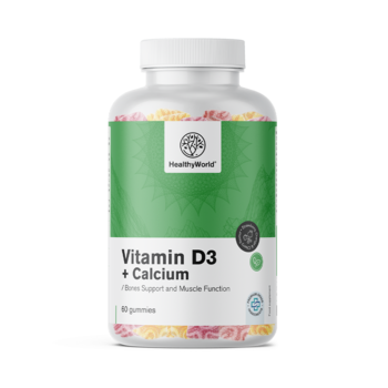 D3-vitamin + Kalcium, 60 gumicukor