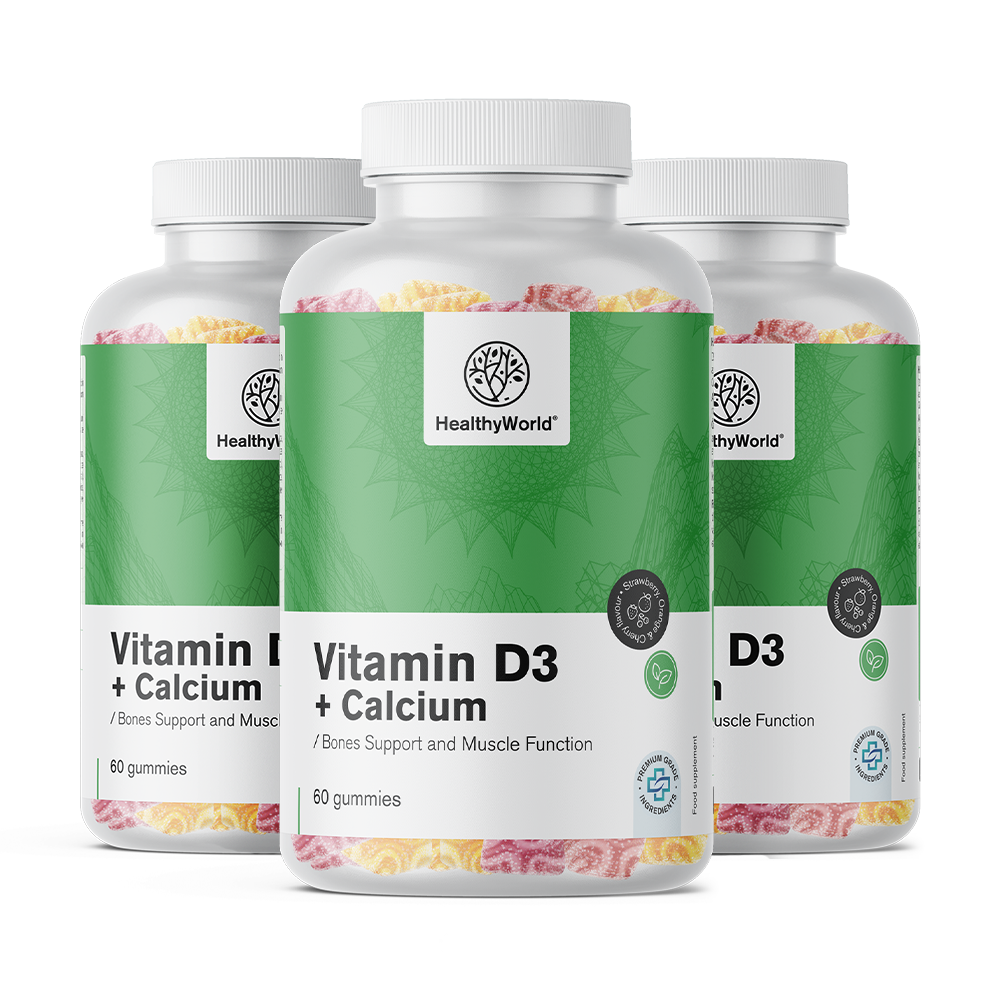 D3-vitamin + kalcium gumicukrokban