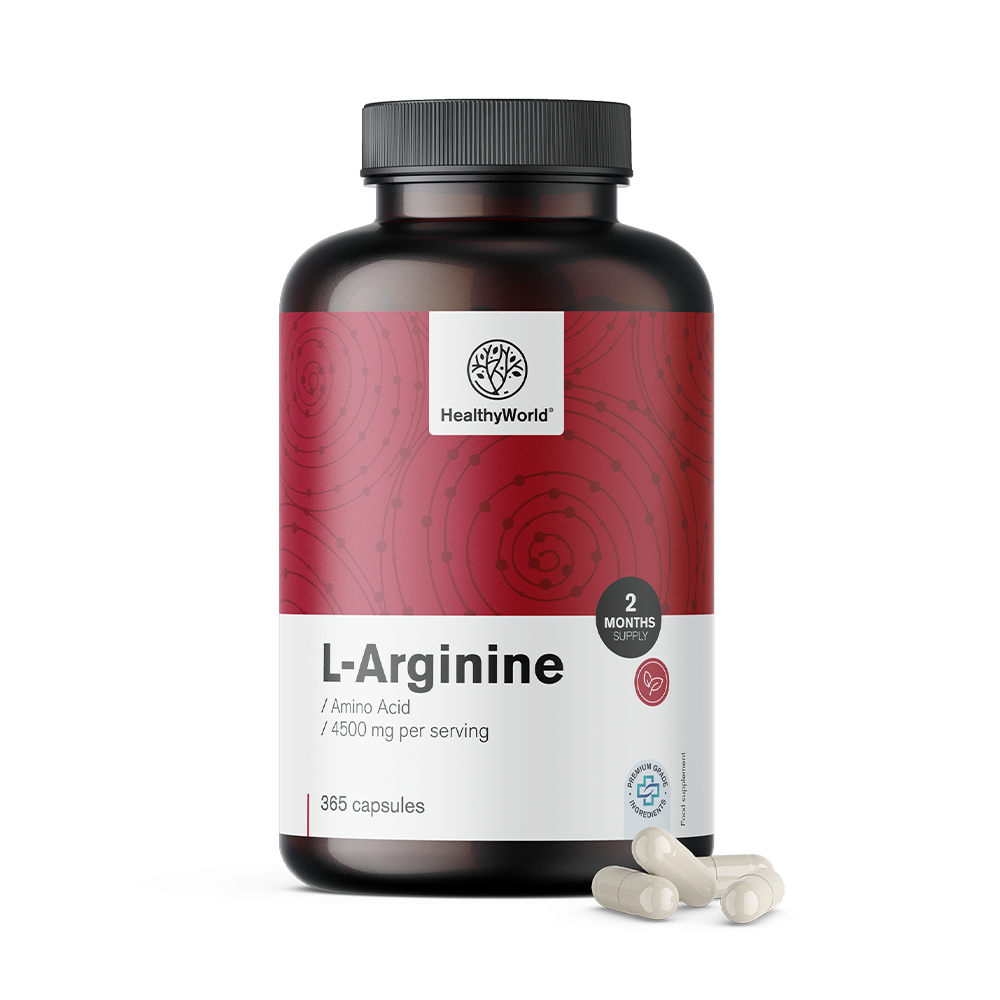 L-arginin 4500 mg kapszulákban