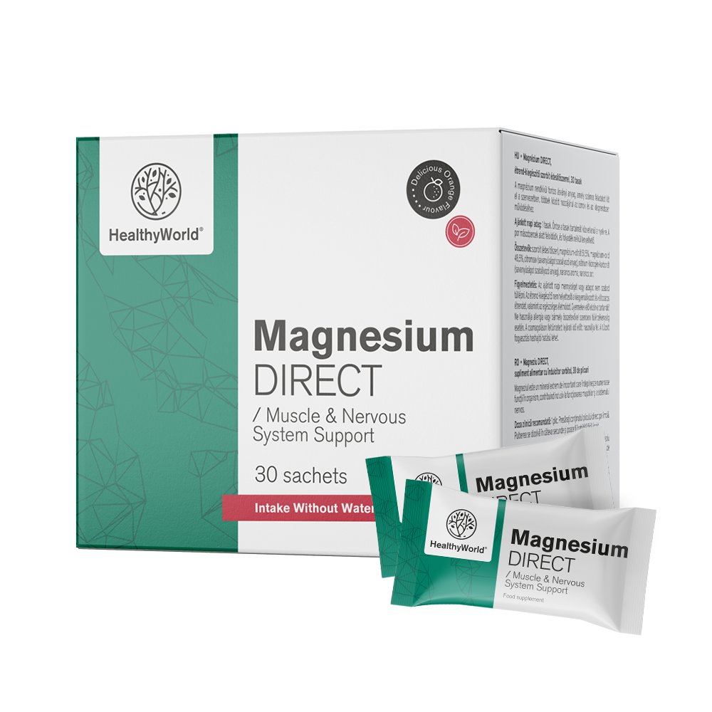 Magnézium DIRECT 400 mg narancs ízzel