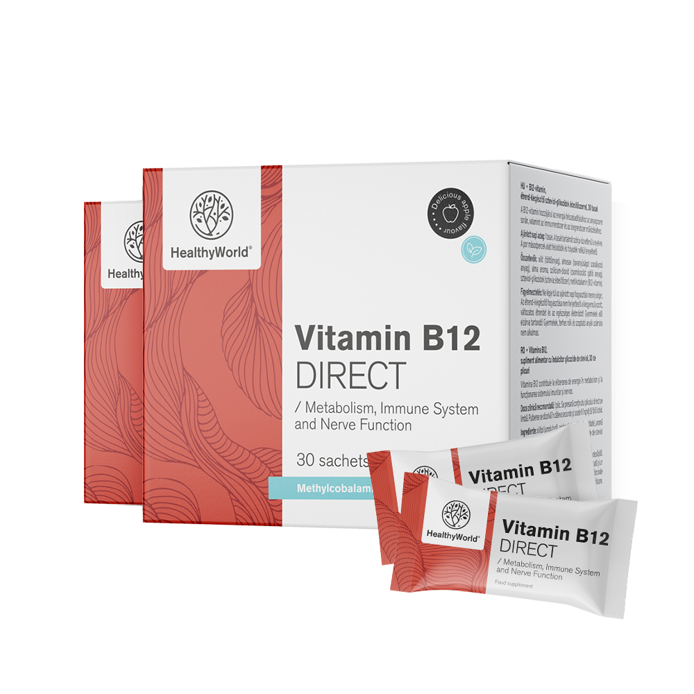 Vitamin B12 DIRECT. Azonnali felszívódású B12-vitamin étrend-kiegészítő.