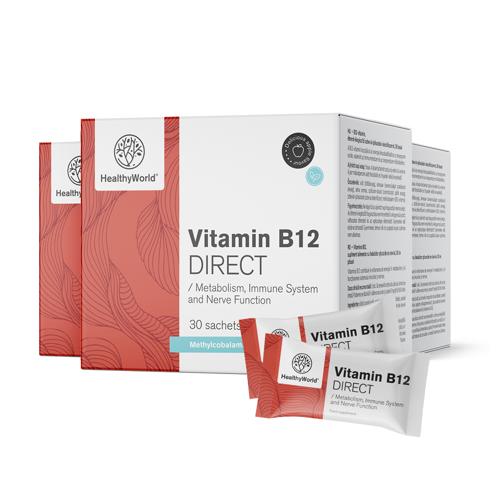 Vitamin B12 DIRECT. Azonnali felszívódású B12-vitamin étrend-kiegészítő.